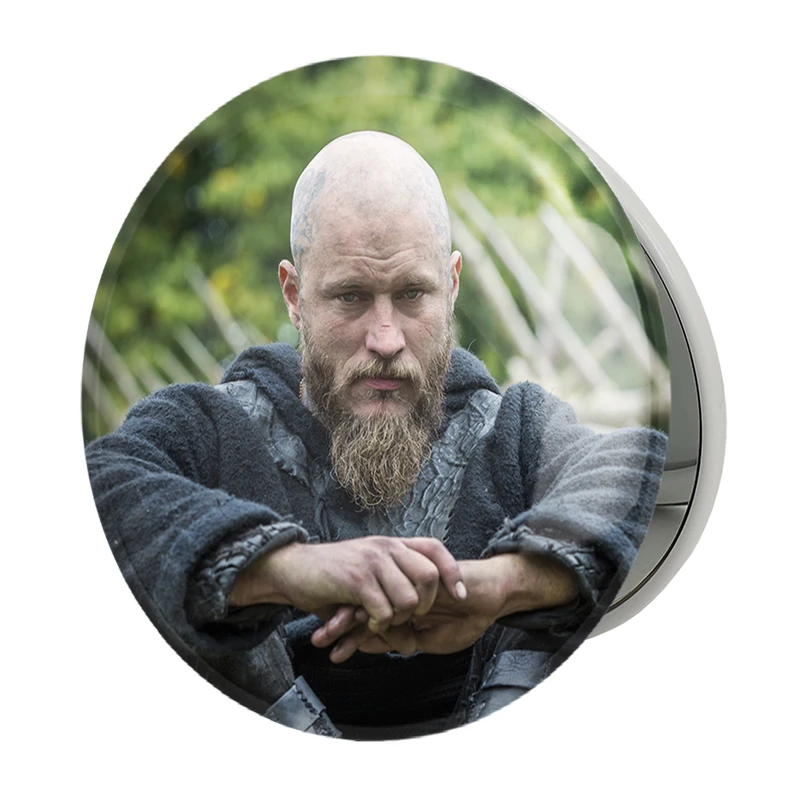 آینه جیبی خندالو طرح رگنار سریال وایکینگ ها Vikings مدل تاشو کد 29108