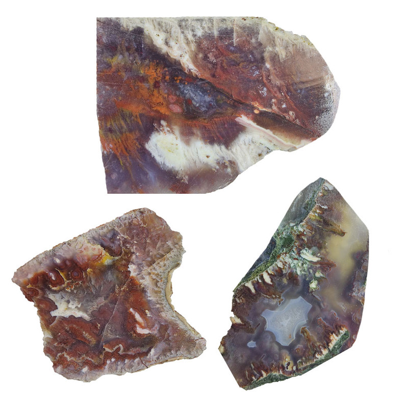 سنگ راف عقیق مدل U 155 مجموعه 3 عددی