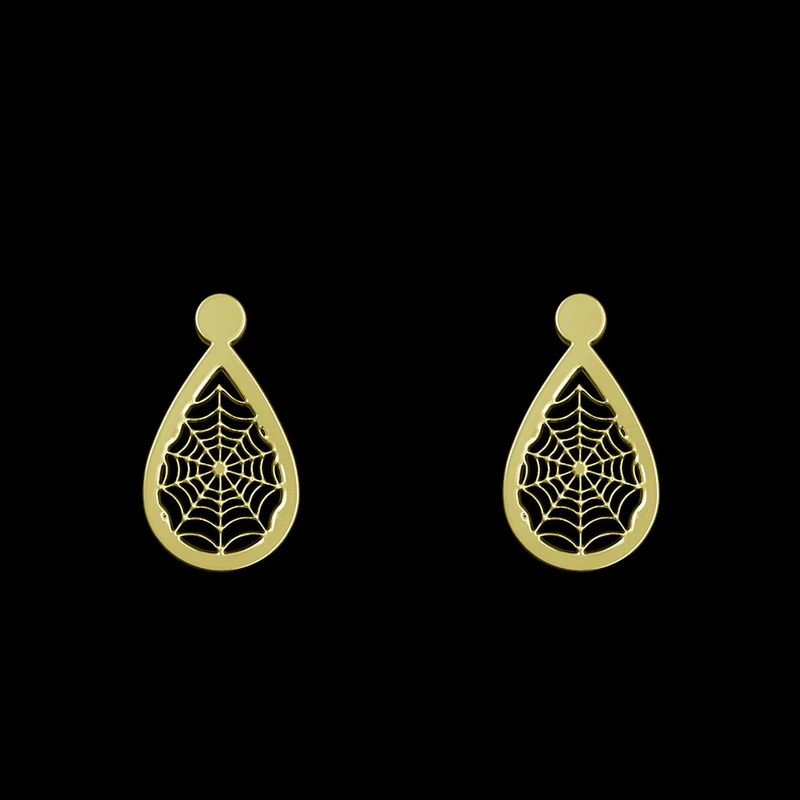 گوشواره طلا 18 عیار زنانه مدوپد مدل تارعنکبوت کد GA1-13458