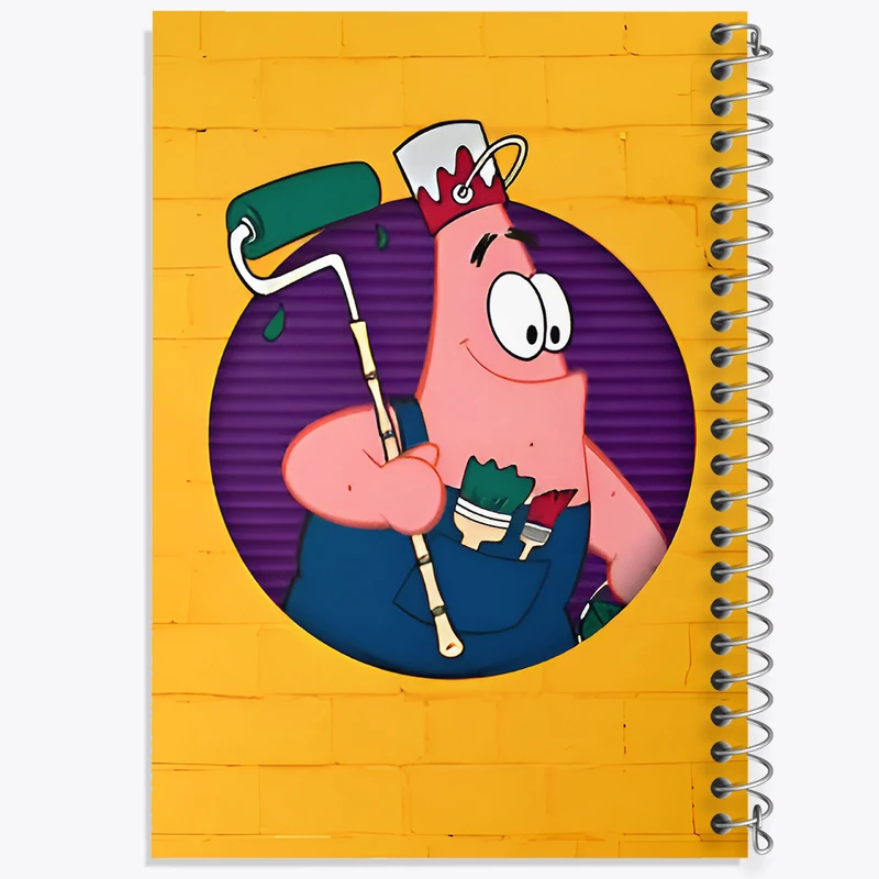 دفتر ژورنال نویسی 50 برگ خندالو مدل نقطه ای طرح پاتریک باب اسفنجی کد F6881