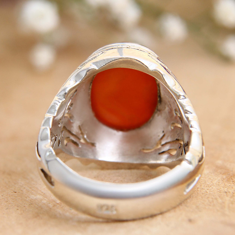 انگشتر نقره مردانه بازرگانی میلادی مدل عقیق یمنی رکاب دست استاد کد AM_1230 انگشتر نقره مردانه بازرگانی میلادی مدل عقیق یمنی رکاب دست استاد کد AM_1230