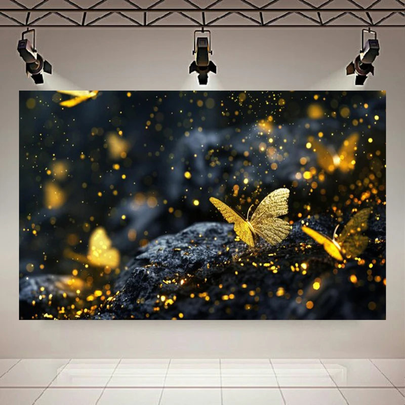 پوستر طرح مخمل پروانه مدل غبار کد AR305262