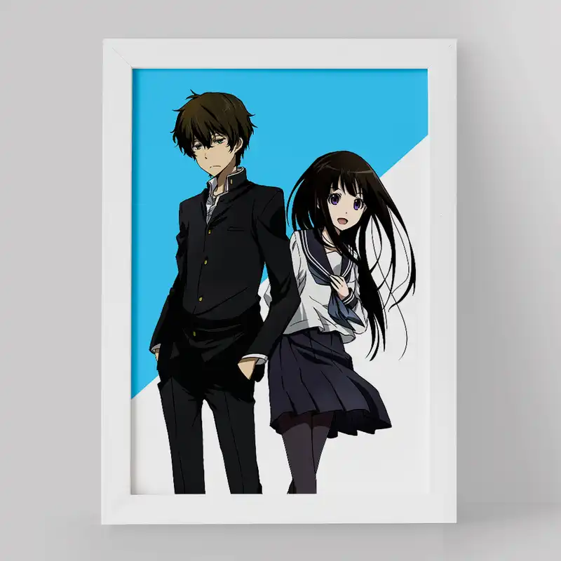 تابلو خندالو مدل چیتاندا و اورکی انیمه هیوکا Hyouka کد 17114