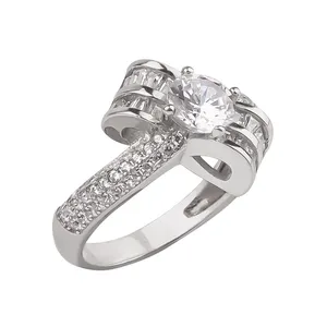 انگشتر نقره زنانه مدل سولیتر 21030