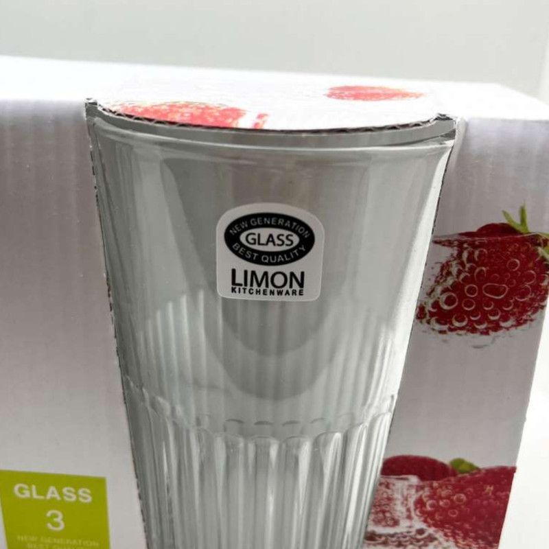 لیوان لیمون مدل شیاردار کد 350Ml بسته 3 عددی لیوان لیمون مدل شیاردار کد 350Ml بسته 3 عددی
