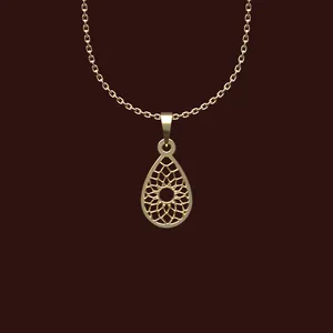 گردنبند طلا 18 عیار زنانه مدوپد مدل هندسی کد X2-1-1081