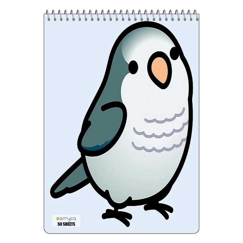 دفتر نقاشی 50 برگ سیمی کارنیکا طرح طوطی Parrot کد 63582