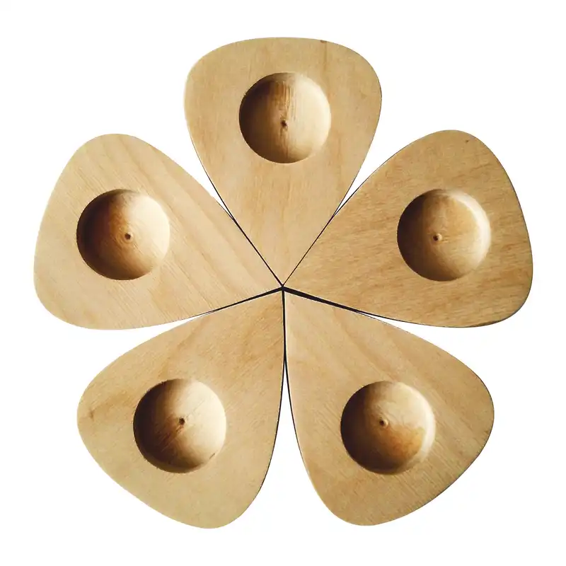 جاشمعی چوبی طرح قطره مجموعه 5 عددی