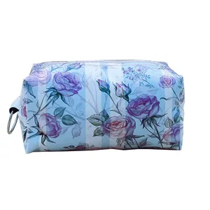 کیف لوازم آرایش زنانه مدل مکعبی سایاس mk06 طرح گل