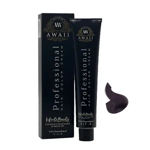 رنگ مو آوایی شمار 4.76 حجم 120 میلی لیتر رنگ بادمجانی تیره