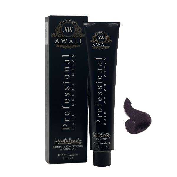 رنگ مو آوایی شمار 4.76 حجم 120 میلی لیتر رنگ بادمجانی تیره