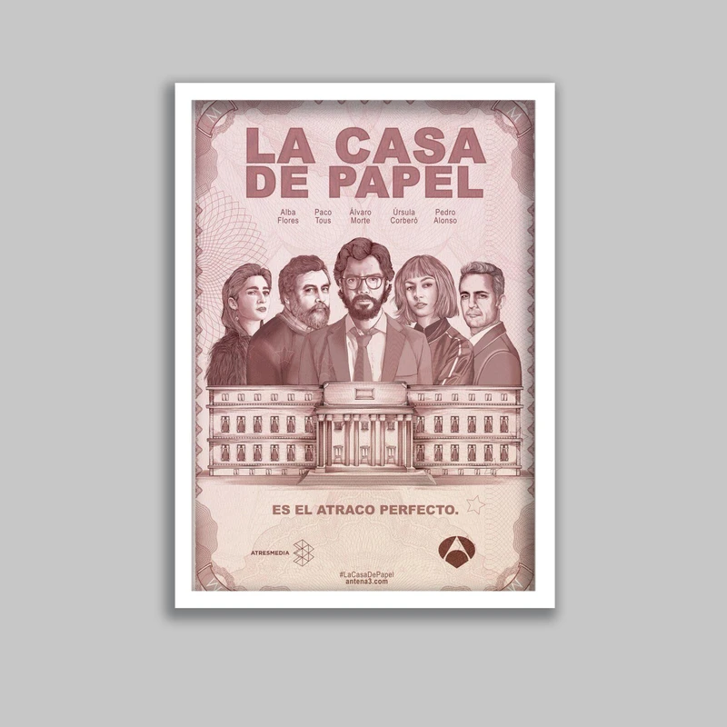 تابلو مدل سریال خانه کاغذی Money Heist کد LA-G10643