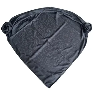 روسری زنانه لویی ویتون مدل نخی ابریشم مجلسی قواره بزرگ دور دست دوز