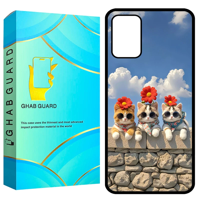 کاور قاب گارد طرح گربه مدل GCHPA324 مناسب برای گوشی موبایل سامسونگ Galaxy A32 4G 