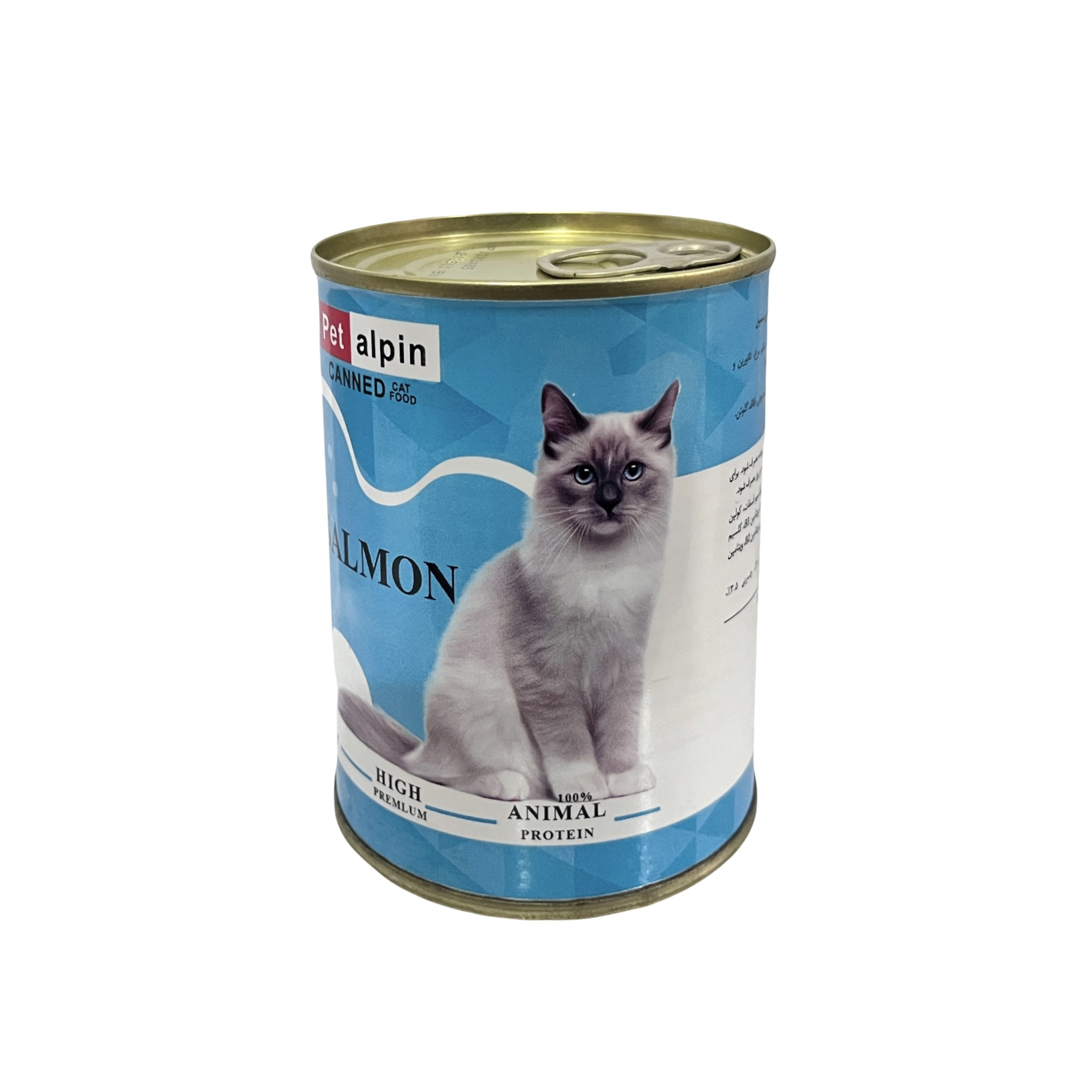 کنسرو غذای گربه پتالپین مدل ‌ گوشت ماهی  سالمون وزن 400 گرم