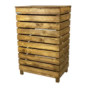 سبد رخت چرک مدل چوبی درب دار