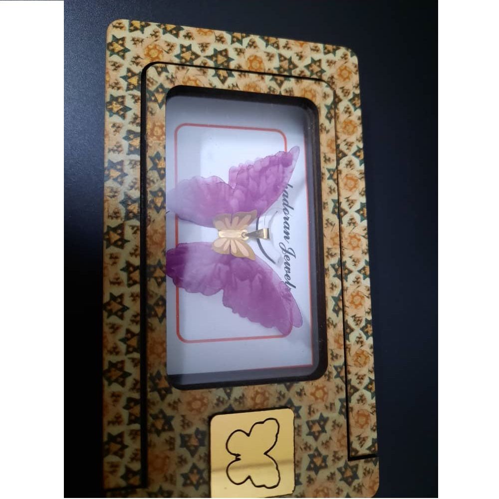 آویز گردنبند طلا 18 عیار زنانه گالری یارطلا مدل پروانه کد AP01 -  - 2