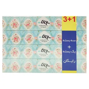 دستمال کاغذی 100 برگ بی تا مدل BI-ENG-LISHABBLUE05 بسته 4 عددی
