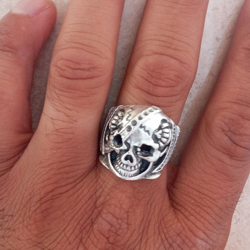 انگشتر مردانه مدل جمجمه کد ES-CE2