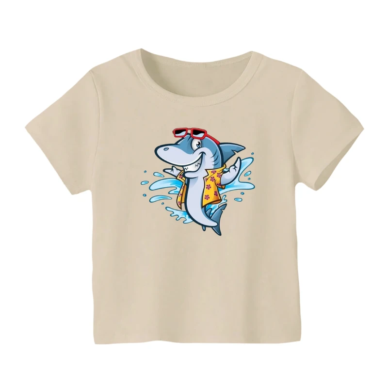 تی شرت آستین کوتاه بچگانه مدل کوسه کد ۵