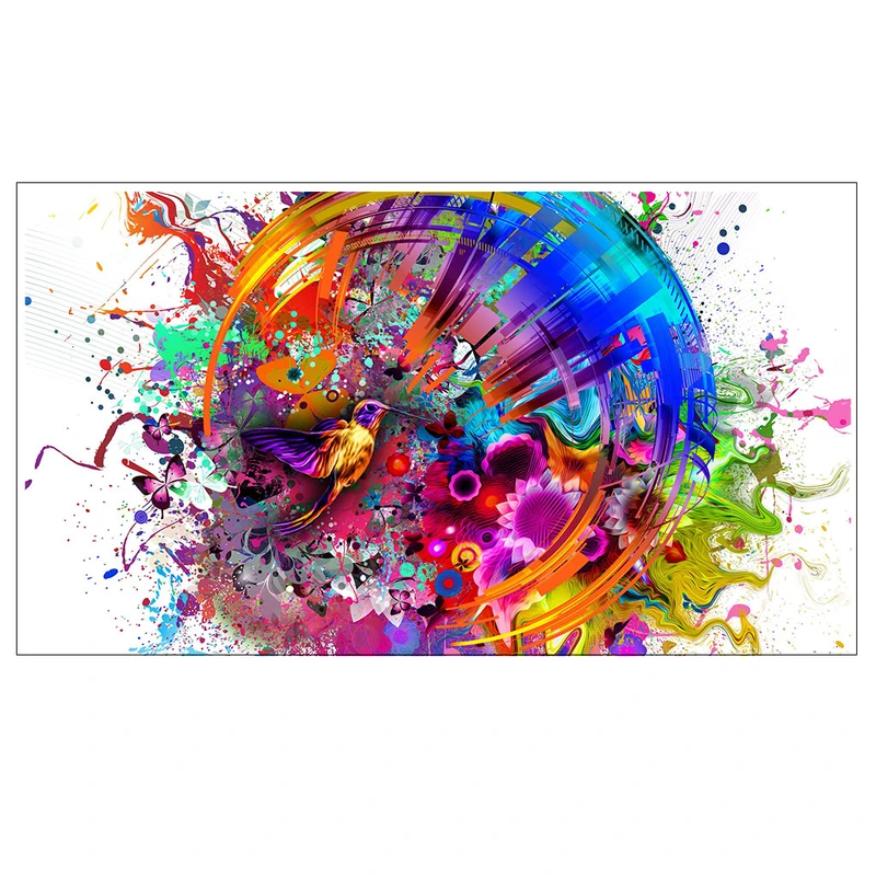 فرش پارچه‌ای مدل فرشینه طرح طبیعت فانتزی رنگی کد AR3060721