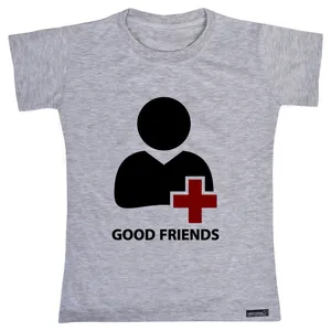 تی شرت آستین کوتاه دخترانه 27 مدل Good Friends کد MH982