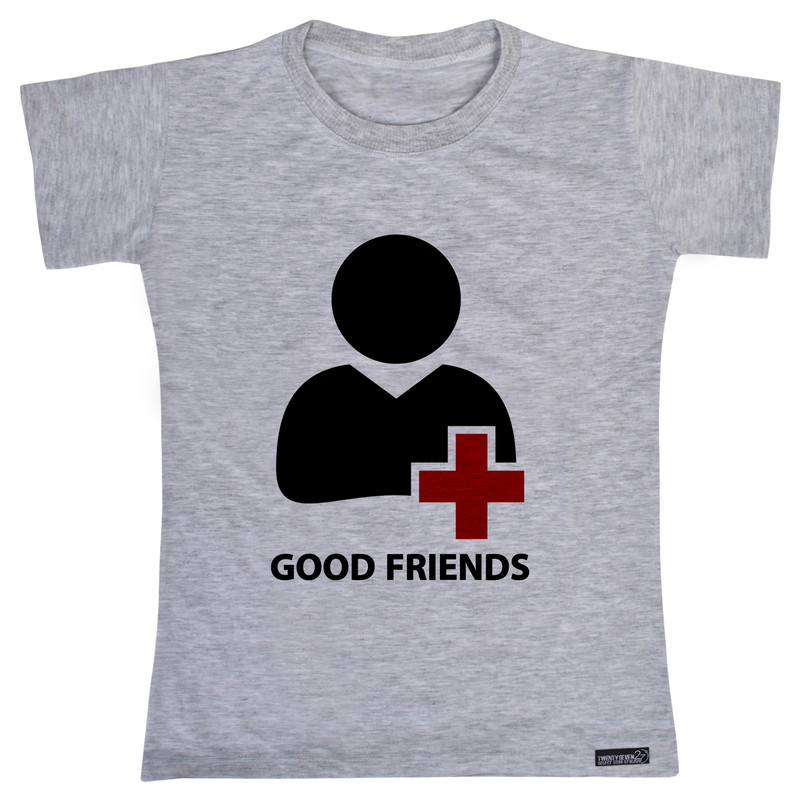 تی شرت آستین کوتاه دخترانه 27 مدل Good Friends کد MH982
