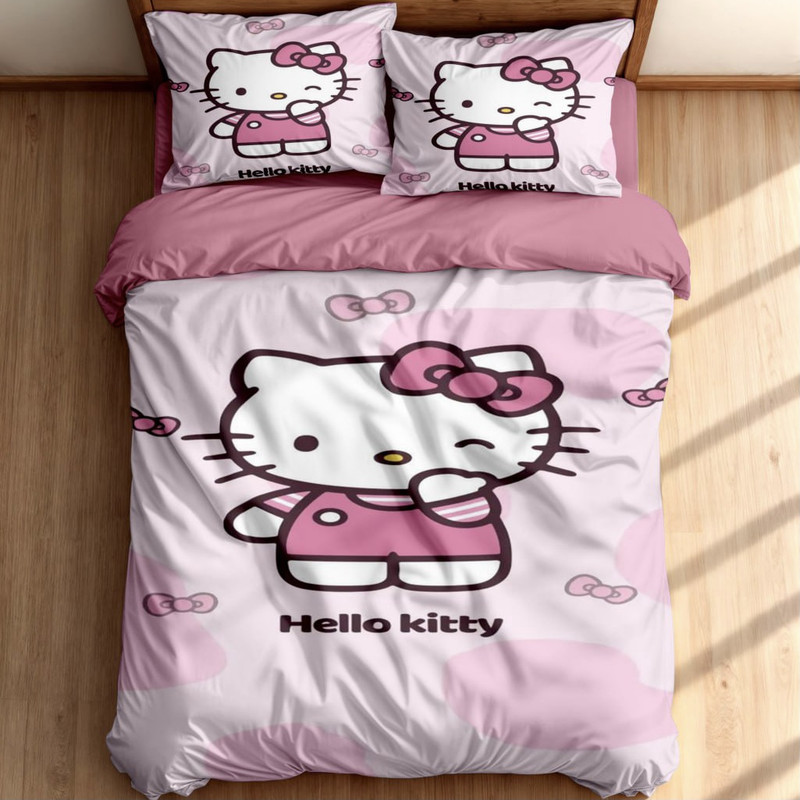سرویس خواب تک نفره 5 تکه مدل کیتی kity کد sanrio 6