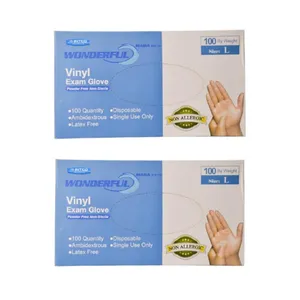 دستکش وینیل واندرفول مدل 02L سایز لارج بسته 2 عددی