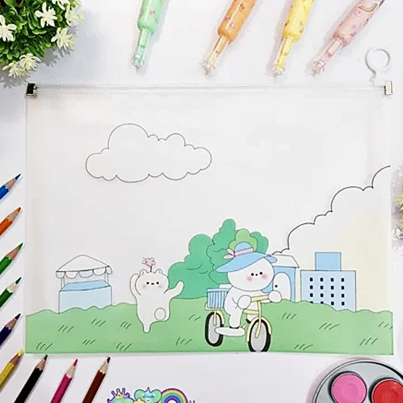 جامدادی مدل  زیپ دار طرح خرسی کد ۰۲