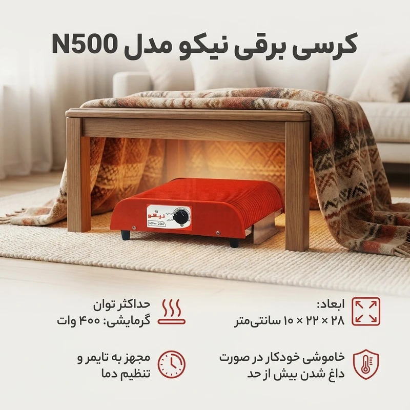 عکس شماره 2 : کرسی برقی نیکو مدل n500