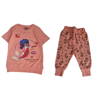 ست تی شرت و شلوارک دخترانه مدل دختر کفشدوزکی