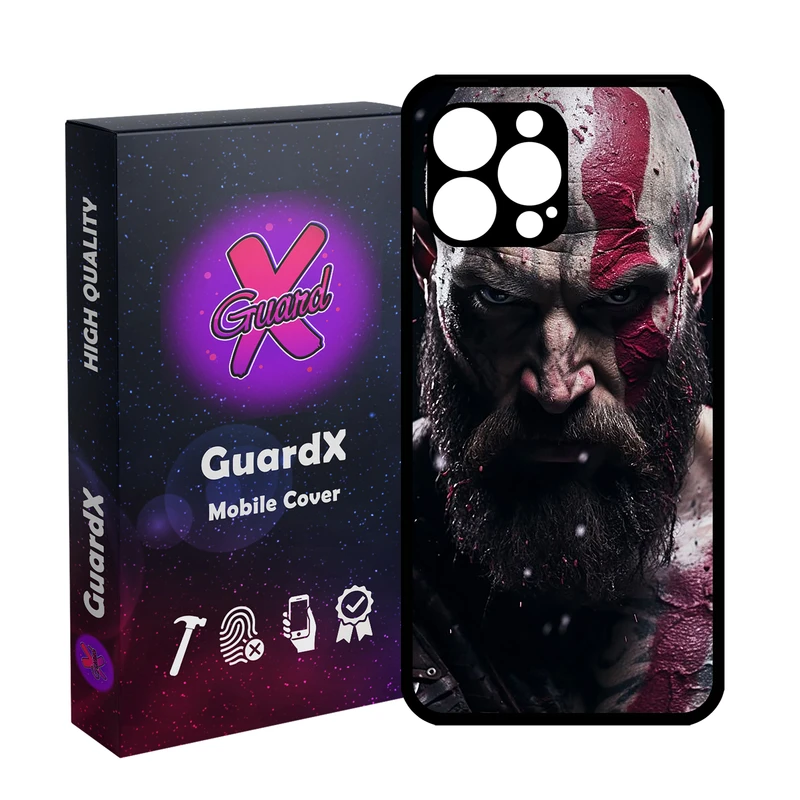 کاور گارد ایکس طرح God of War مدل Glass10737 مناسب برای گوشی موبایل اپل iPhone 12 Pro