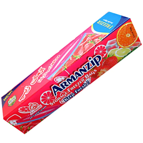  کیسه زیپ دار آرمان زیپ مدل K_18x20 بسته 3۰ عددی