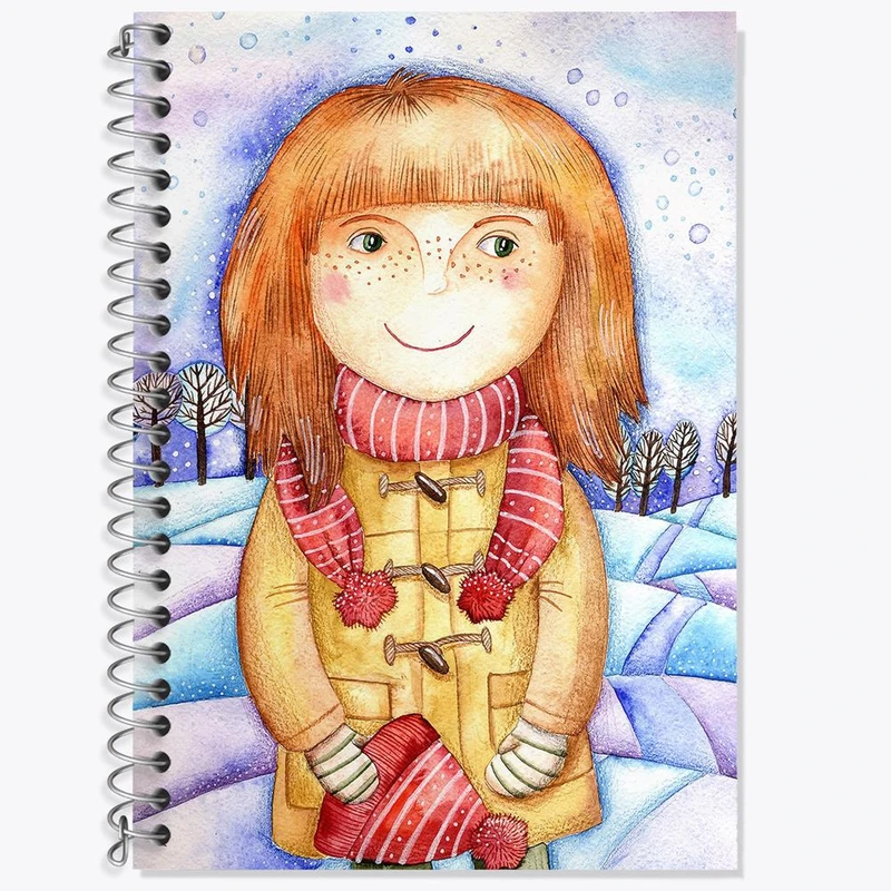 دفتر زبان 50 برگ خندالو مدل دو خط طرح دختر کد 5551