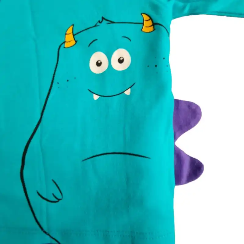 ست تاپ و بادی نوزادی طرح هیولا