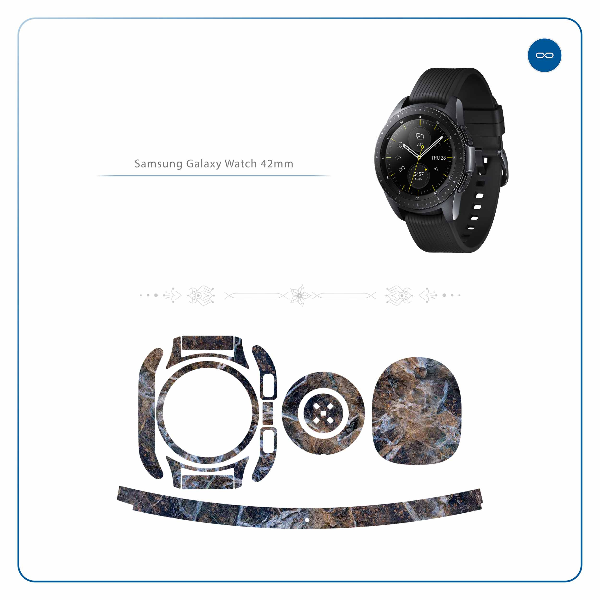 برچسب ماهوت طرح Earth-White-Marble مناسب برای ساعت هوشمند سامسونگ Galaxy Watch 42mm