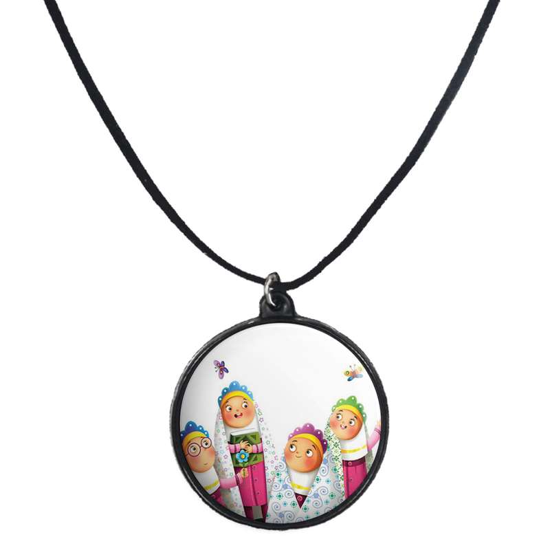 گردنبند پرمانه طرح جشن تکلیف کد pmb.25770 مدل دو طرفه