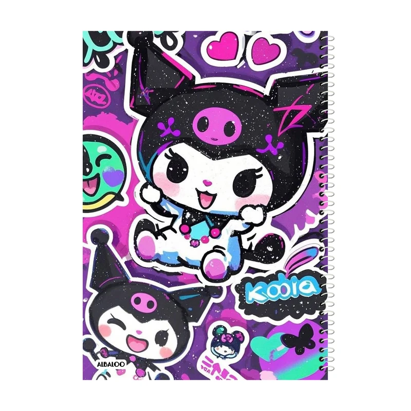 دفتر مشق 100 برگ آلبالو طرح کرومی کد 2002