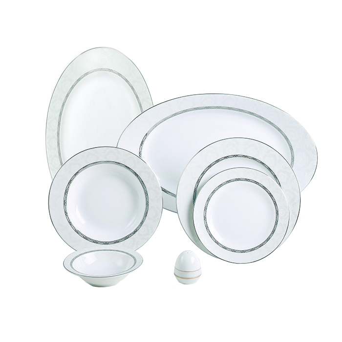 سرویس غذاخوری 28 پارچه چینی زرین ایران سری ایتالیا اف مدل هدیه درجه عالی