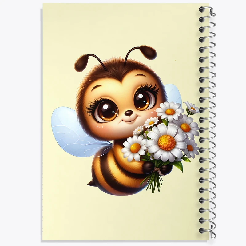 دفتر لیست خرید 50 برگ خندالو طرح زنبور کیوت کد F7691