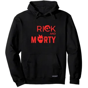 هودی مردانه 27 مدل  RICK AND MORTY کد WN698 رنگ مشکی 