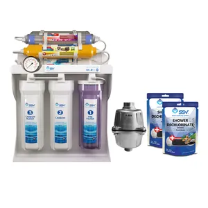 دستگاه تصفیه کننده آب اس اس وی مدل Maxpro x900 به همراه فیلتر دوش و شارژ یدک وزن 140 گرم مجموعه 2 عددی