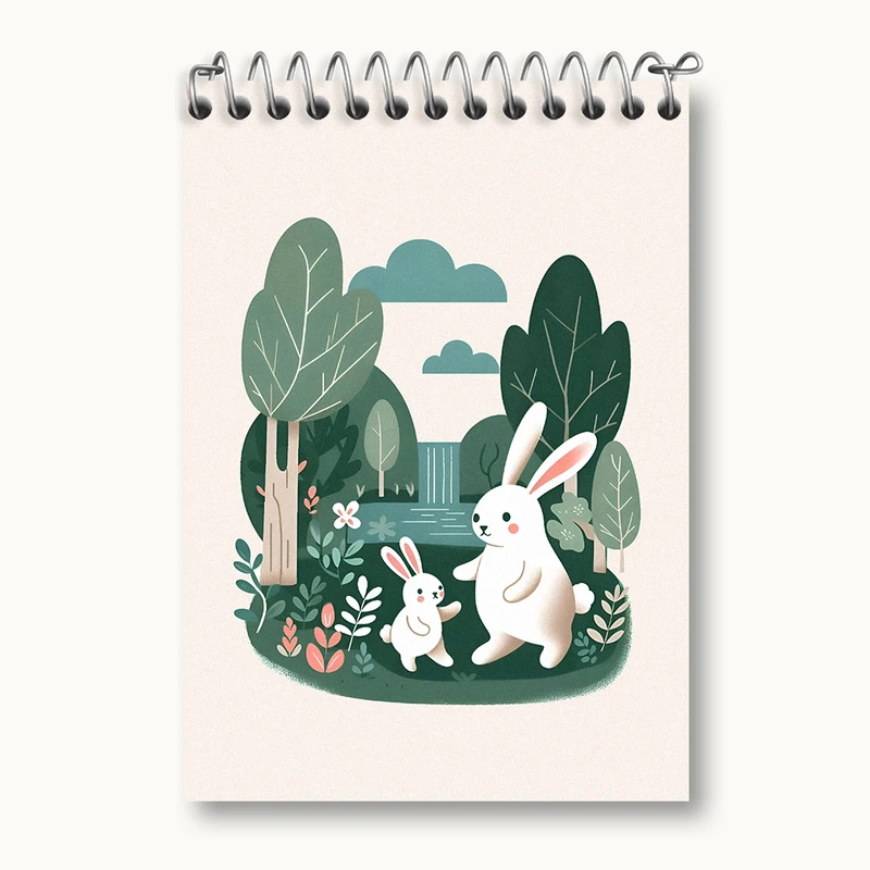 دفتر یادداشت 50 برگ خندالو طرح خرگوش بامزه کد N5572