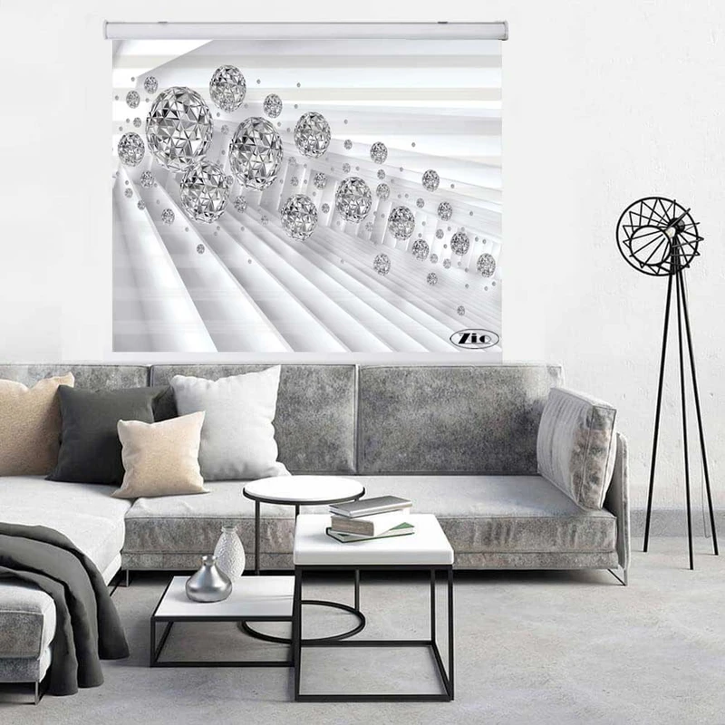 پرده زبرا زیو کد 3D1177 سایز 150x150 سانتی متر