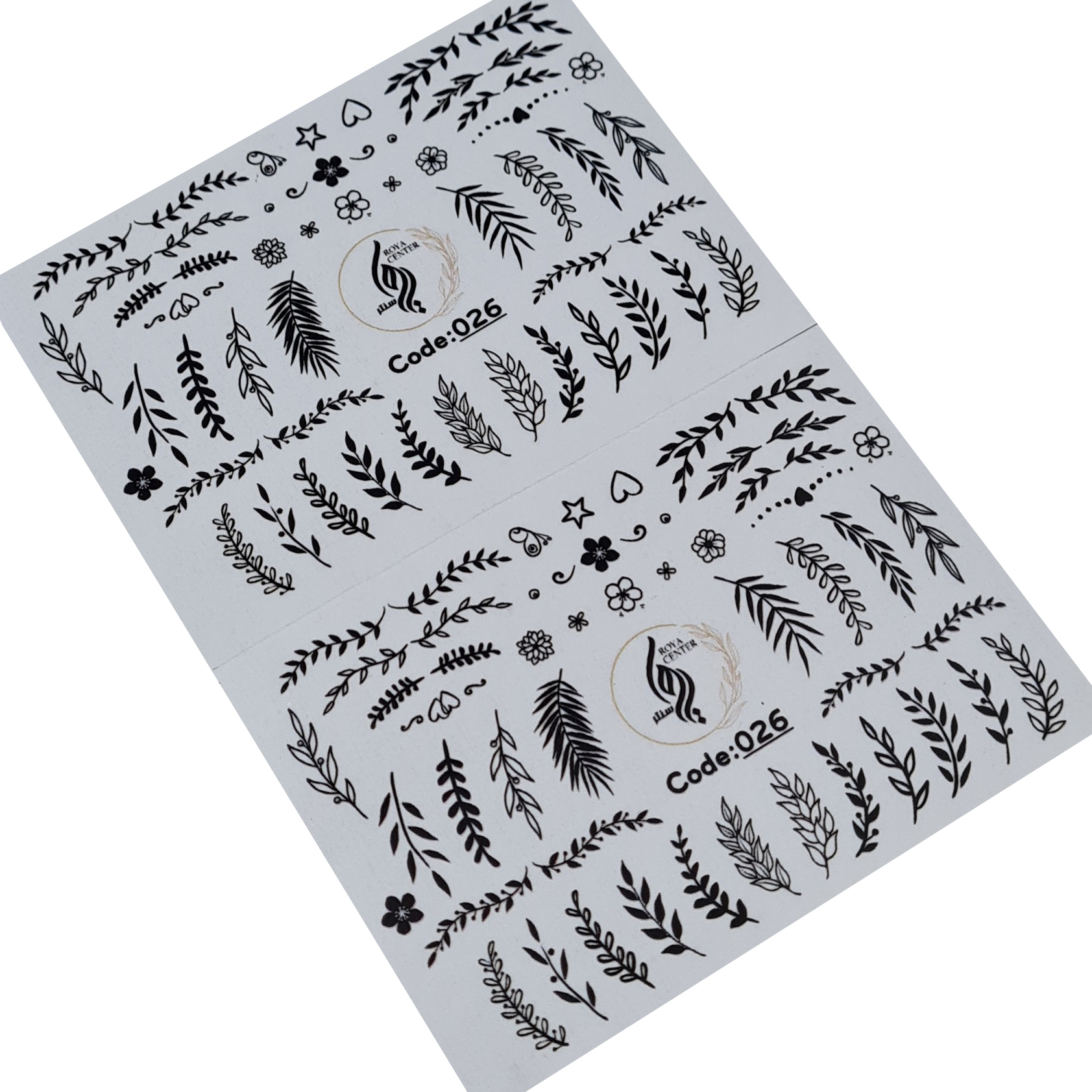 برچسب لنز ناخن رویاسنتر مدل 026 مجموعه 2 عددی