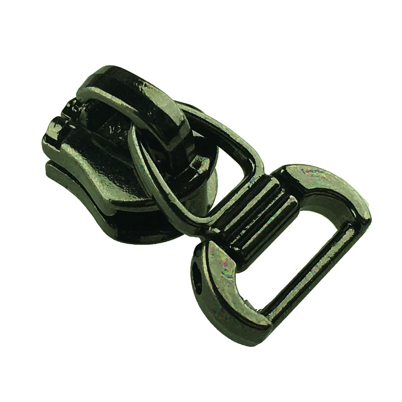 سرزیپ مدل فلزی چرم خور کد BLK بسته 5 عددی