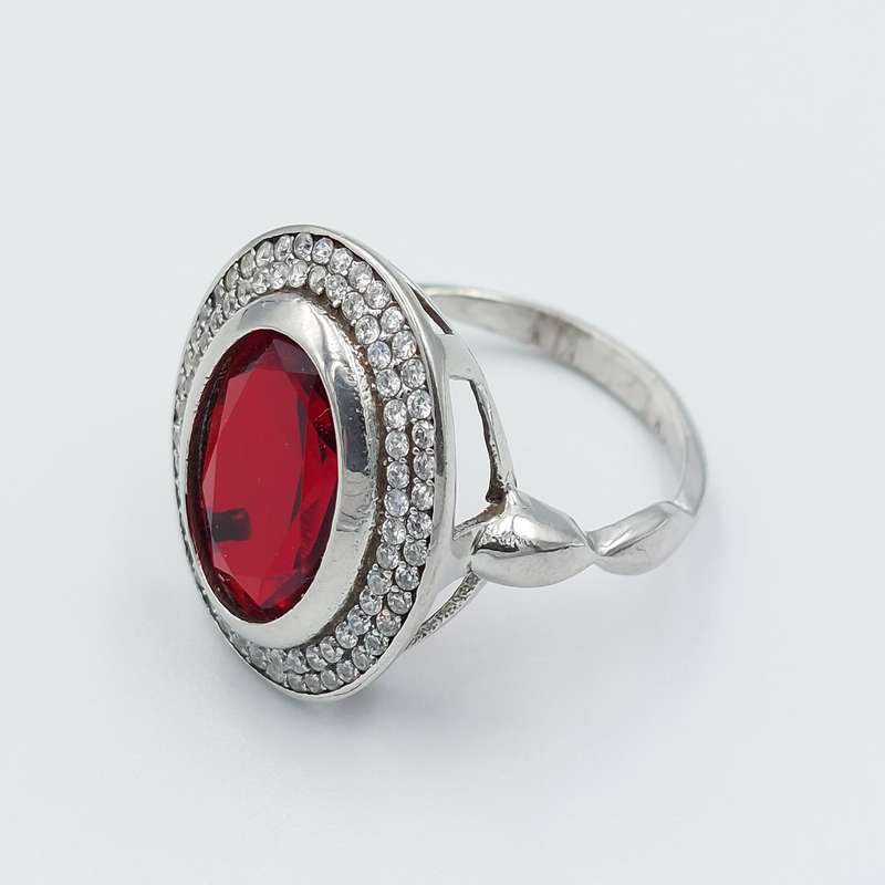 انگشتر نقره زنانه مدل جواهری کد 20548