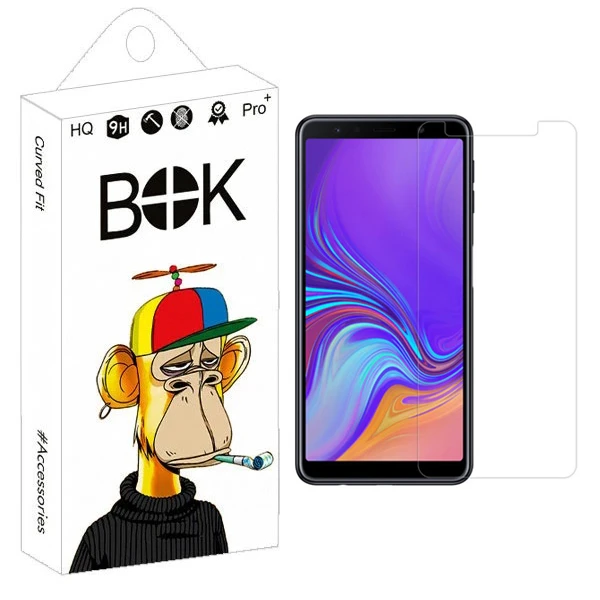 محافظ صفحه نمایش شیشه ای بوک مدل Achromic مناسب برای گوشی موبایل سامسونگ Galaxy A7 2018 / A750