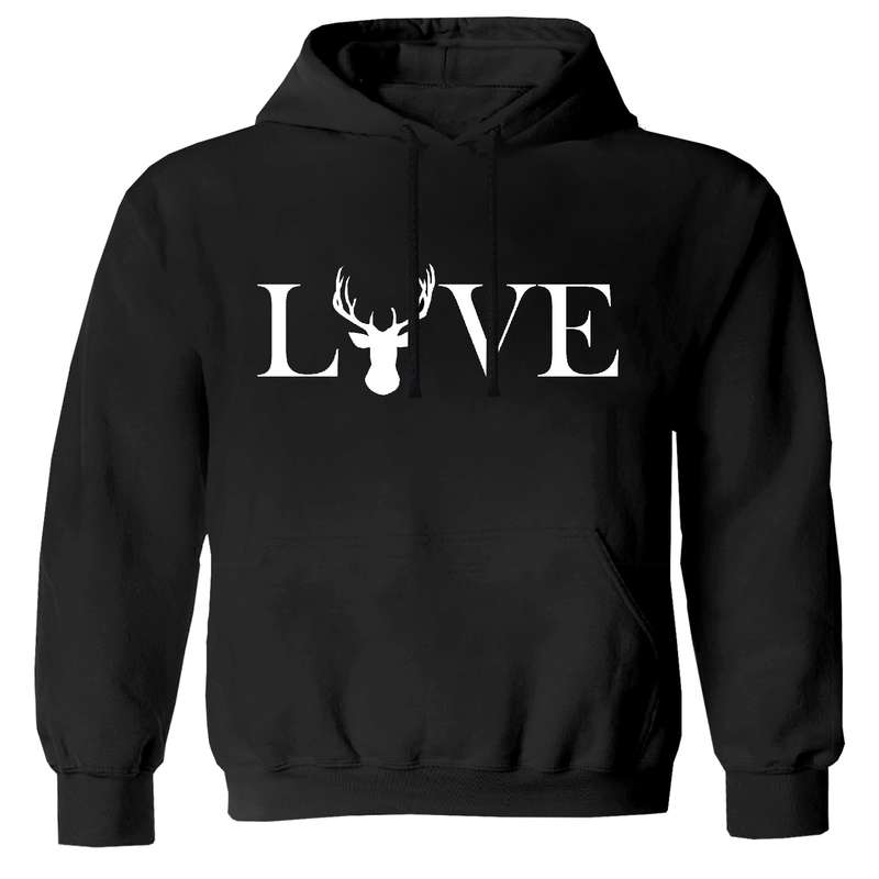 هودی دخترانه مدل W40 LOVE رنگ مشکی